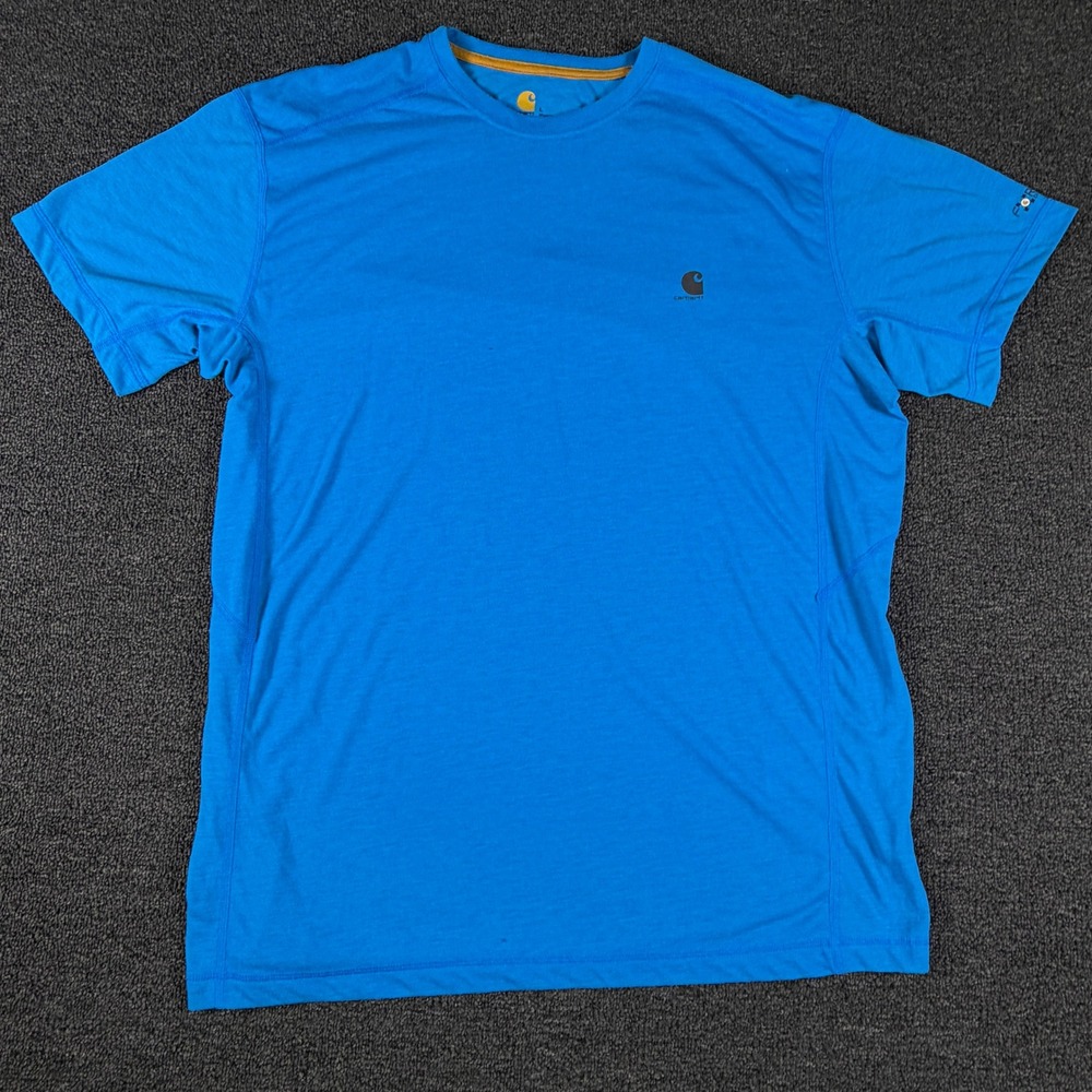Carhartt T-Shirt Mens L Force Extremes Blue Relaxed Fit EUC
